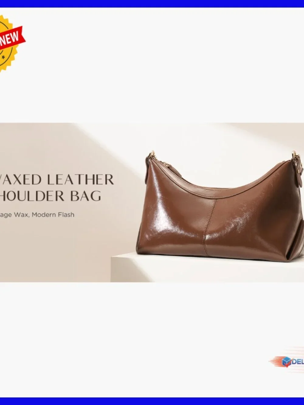 Medium Vegan Leather Hobo Shoulder Bag with Zip Closure